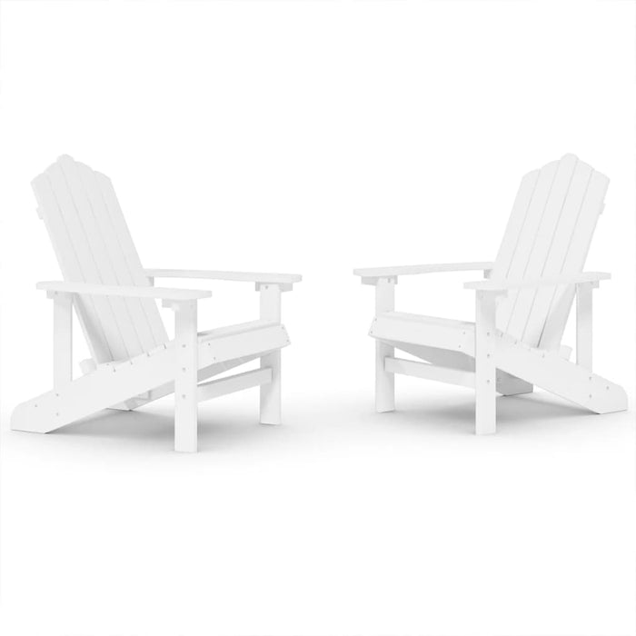 Scaune de grădină Adirondack, 2 buc., alb, HDPE - WALTI WALTI