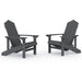 Scaune de grădină Adirondack,2 buc., antracit,HDPE - WALTI WALTI