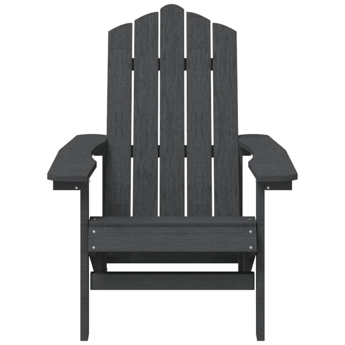 Scaune de grădină Adirondack,2 buc., antracit,HDPE - WALTI WALTI
