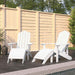 Scaune de grădină Adirondack cu taburete, 2 buc., alb, HDPE - WALTI WALTI