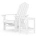 Scaun de grădină Adirondack cu masă, alb, HDPE - WALTI WALTI