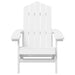 Scaun de grădină Adirondack cu masă, alb, HDPE - WALTI WALTI