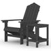 Scaun de grădină Adirondack cu masă, antracit, HDPE - WALTI WALTI