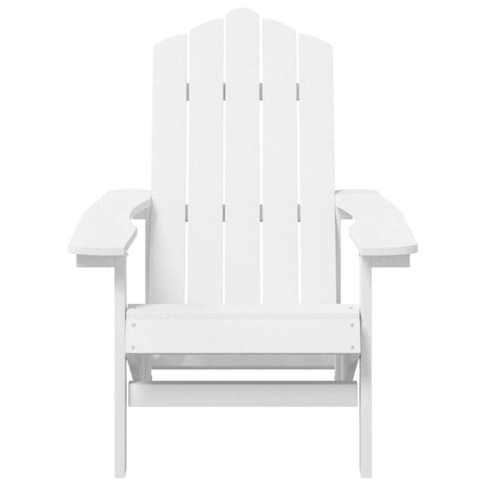 Scaune de grădină Adirondack cu masă, alb, HDPE - WALTI WALTI