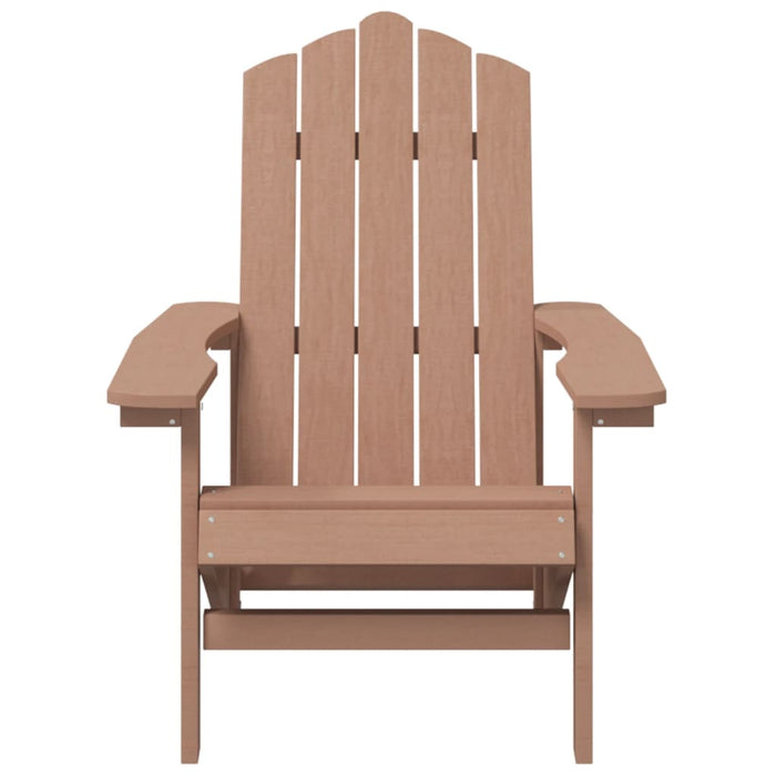 Scaune de grădină Adirondack cu masă, maro, HDPE - WALTI WALTI
