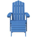 Scaun grădină Adirondack cu masă, taburet, albastru marin, HDPE - WALTI WALTI