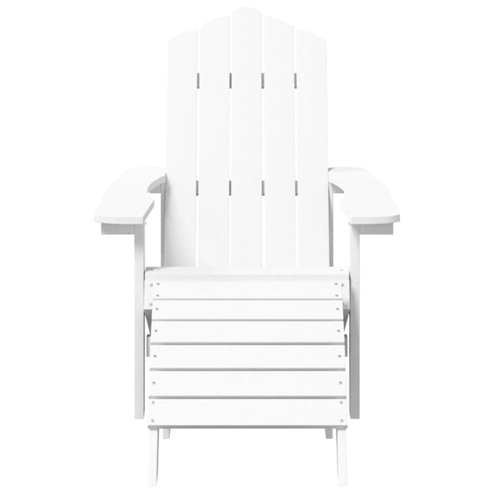 Scaune de grădină Adirondack cu taburet și masă, alb, HDPE - WALTI WALTI