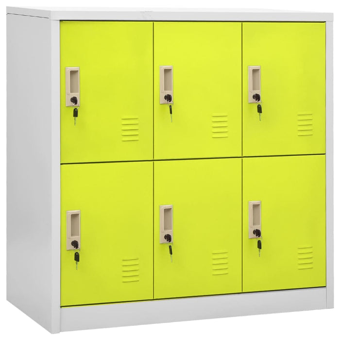 Dulapuri vestiar 5 buc. gri deschis și verde 90x45x92,5 cm oțel - WALTI WALTI