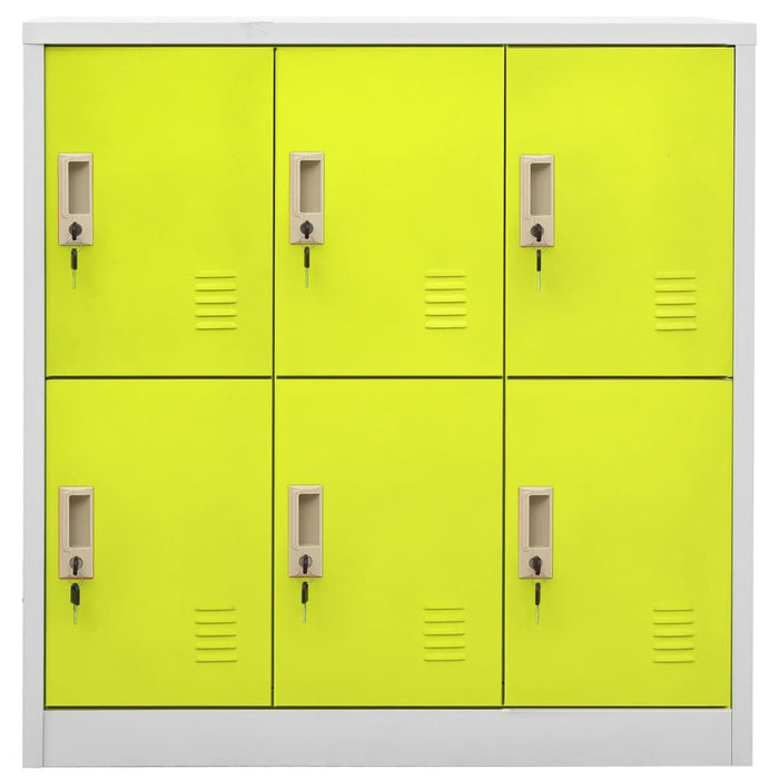 Dulapuri vestiar 5 buc. gri deschis și verde 90x45x92,5 cm oțel - WALTI WALTI