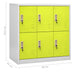 Dulapuri vestiar 5 buc. gri deschis și verde 90x45x92,5 cm oțel - WALTI WALTI