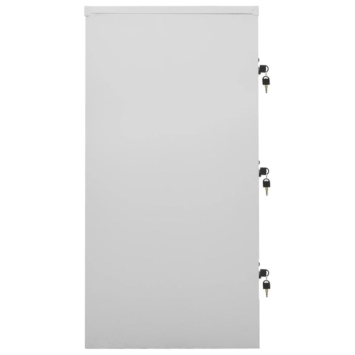 Dulapuri vestiar 5 buc. gri deschis 90x45x92,5 cm oțel - WALTI WALTI
