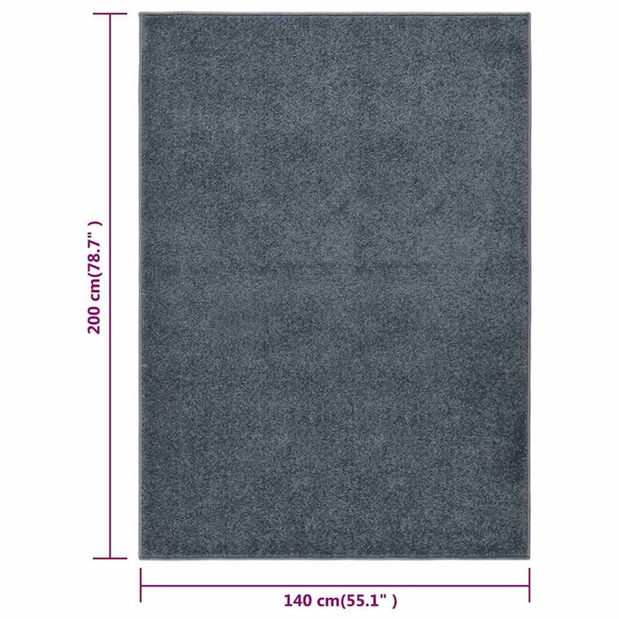 Covor cu fire scurte, antracit, 140x200 cm WALTI