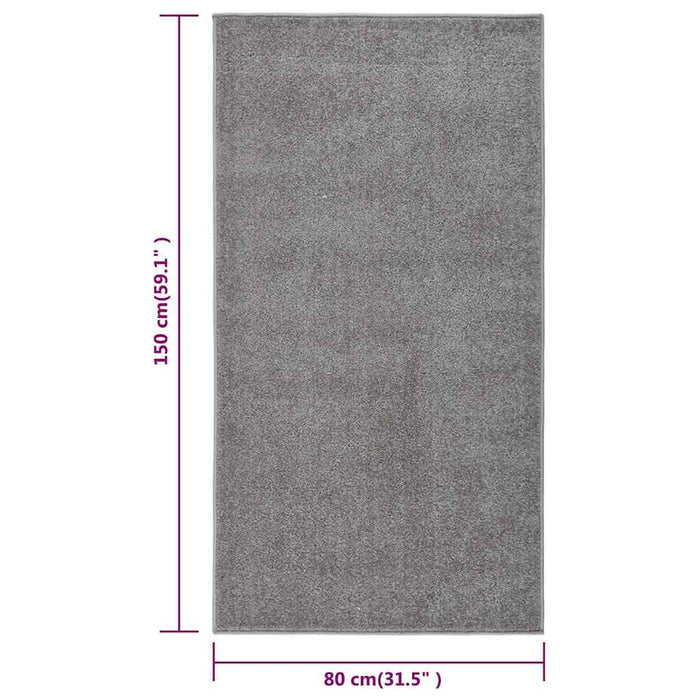 Covor cu fire scurte, gri, 80x150 cm WALTI
