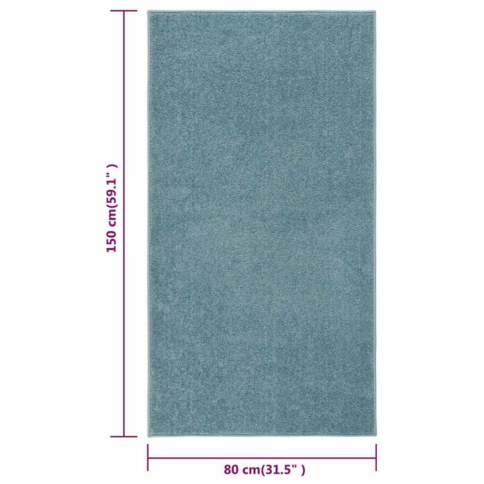 Covor cu fire scurte, albastru, 80x150 cm WALTI