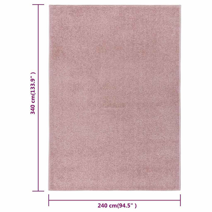 Covor cu fire scurte, roz, 240x340 cm WALTI