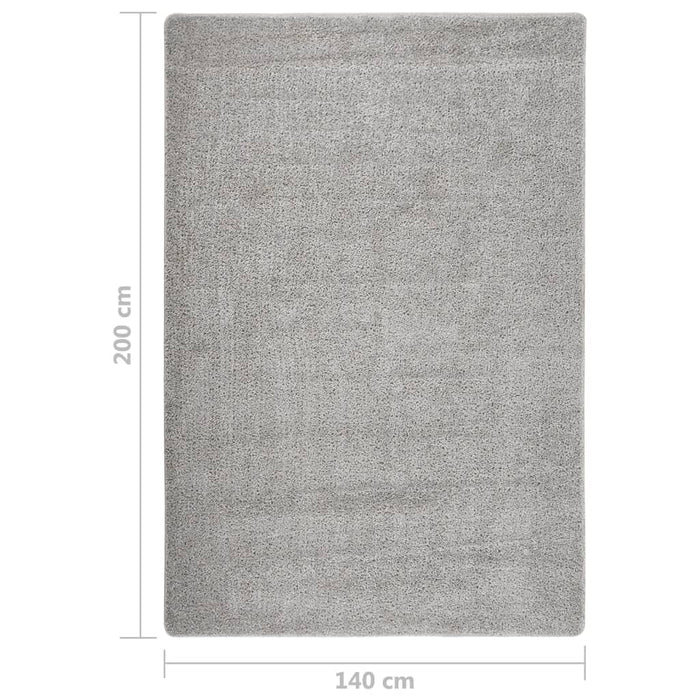 Covor pufos, gri deschis, 140x200 cm, antiderapant - WALTI WALTI