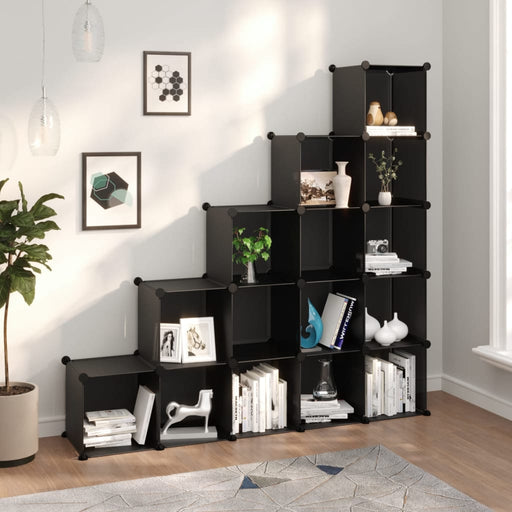 Organizator cub de depozitare, 15 cuburi, negru, PP - WALTI WALTI