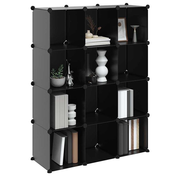 Organizator cub de depozitare, 12 cuburi, negru, PP - WALTI WALTI