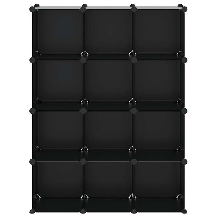 Organizator cub de depozitare, 12 cuburi, negru, PP - WALTI WALTI