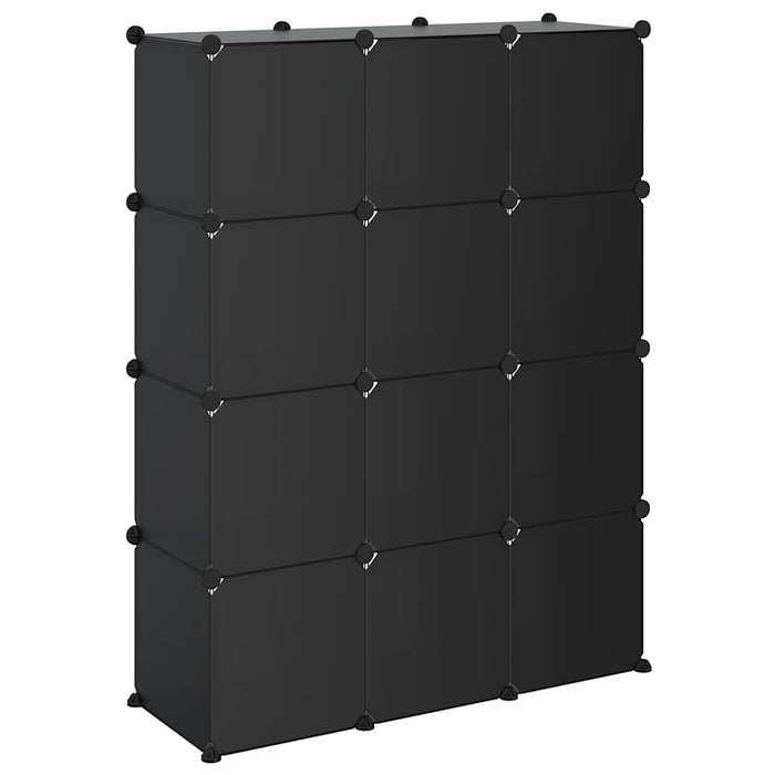 Organizator cub de depozitare, 12 cuburi, negru, PP - WALTI WALTI