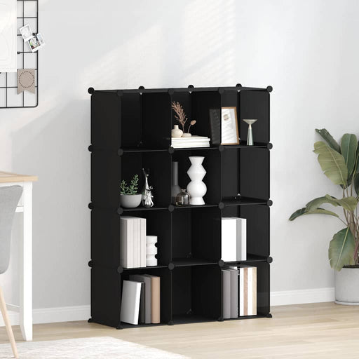 Organizator cub de depozitare, 12 cuburi, negru, PP - WALTI WALTI