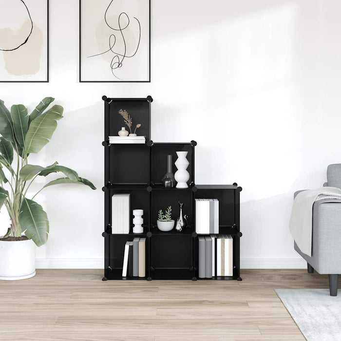 Organizator cub de depozitare, 9 cuburi, negru, PP - WALTI WALTI