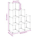Organizator cub de depozitare, 9 cuburi, negru, PP - WALTI WALTI