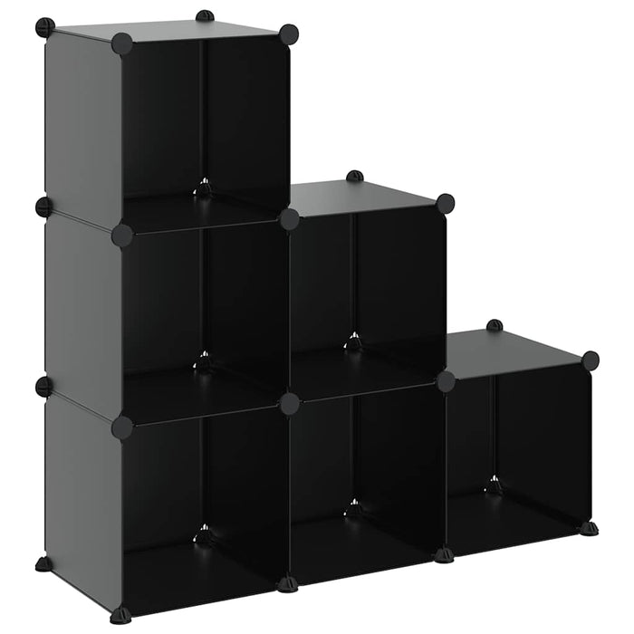 Organizator cub de depozitare, 6 cuburi, negru, PP - WALTI WALTI