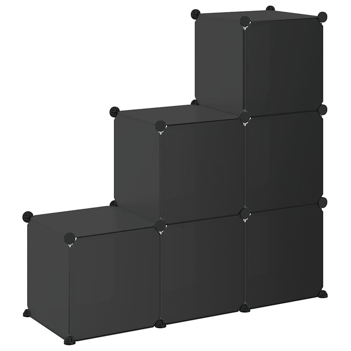Organizator cub de depozitare, 6 cuburi, negru, PP - WALTI WALTI