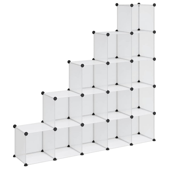 Organizator cub de depozitare, 15 cuburi, transparent, PP - WALTI WALTI