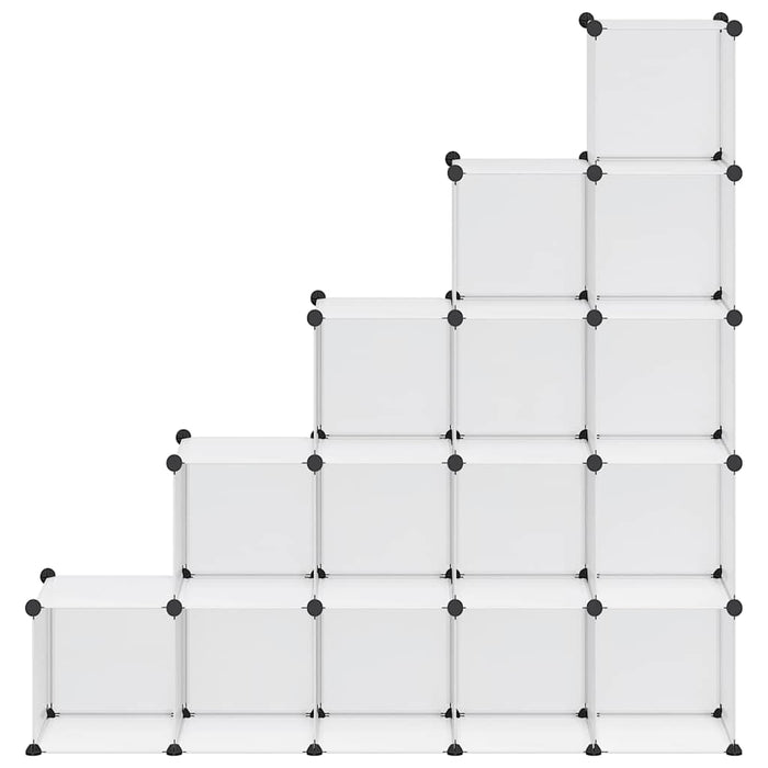 Organizator cub de depozitare, 15 cuburi, transparent, PP - WALTI WALTI