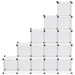 Organizator cub de depozitare, 15 cuburi, transparent, PP - WALTI WALTI