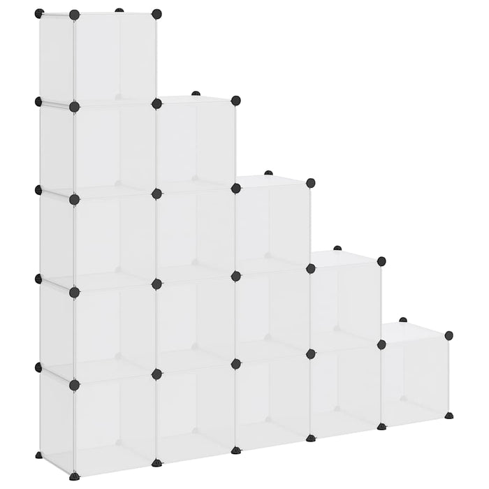Organizator cub de depozitare, 15 cuburi, transparent, PP - WALTI WALTI