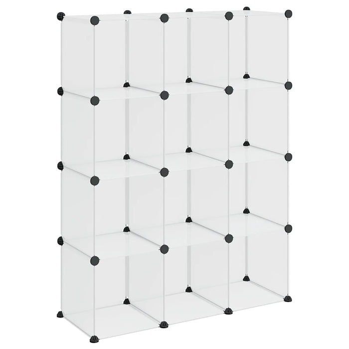 Organizator cub de depozitare, 12 cuburi, transparent, PP - WALTI WALTI