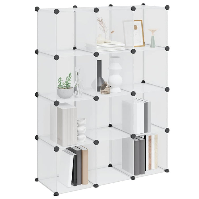 Organizator cub de depozitare, 12 cuburi, transparent, PP - WALTI WALTI