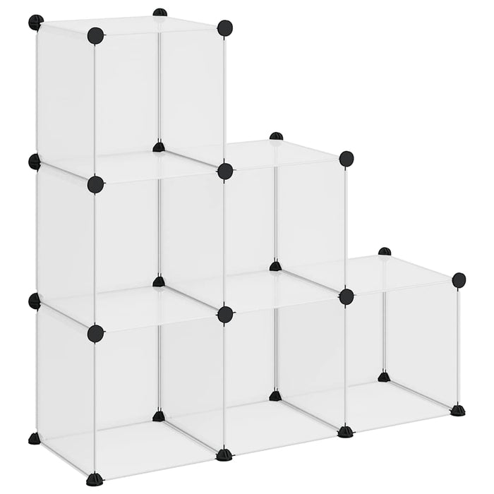 Organizator cub de depozitare, 6 cuburi, transparent, PP - WALTI WALTI