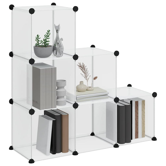 Organizator cub de depozitare, 6 cuburi, transparent, PP - WALTI WALTI