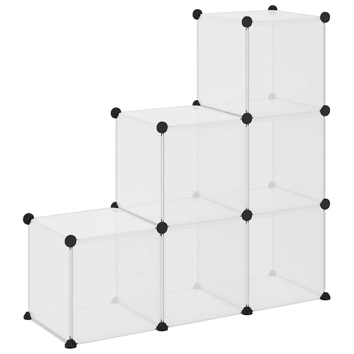 Organizator cub de depozitare, 6 cuburi, transparent, PP - WALTI WALTI