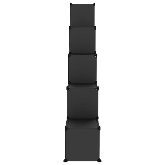 Organizator cub de depozitare cu uși, 15 cuburi, negru, PP - WALTI WALTI