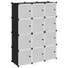 Organizator cub de depozitare cu uși, 12 cuburi, negru, PP - WALTI WALTI