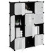 Organizator cub de depozitare cu uși, 12 cuburi, negru, PP - WALTI WALTI