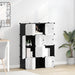 Organizator cub de depozitare cu uși, 12 cuburi, negru, PP - WALTI WALTI