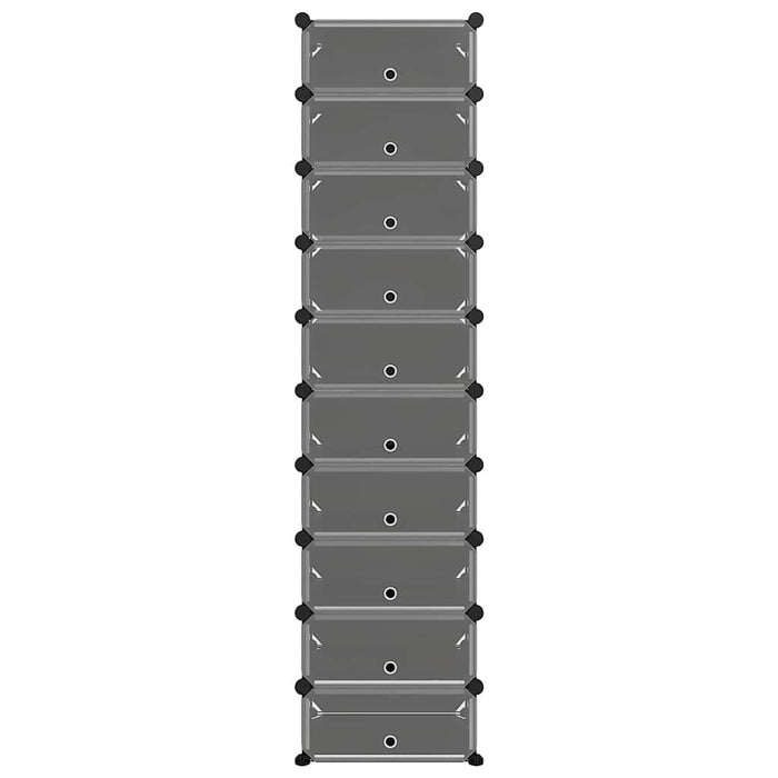 Suport de pantofi, negru, 44x32x174 cm, PP - WALTI WALTI