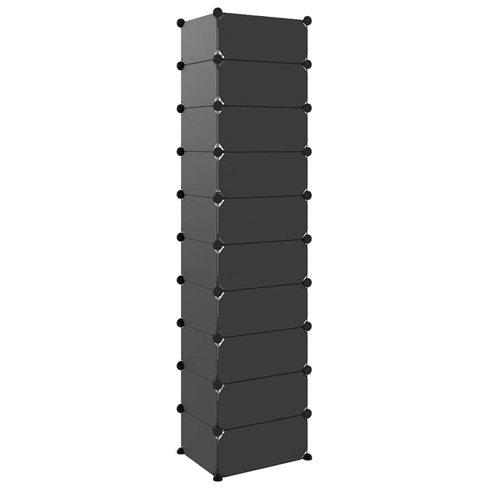 Suport de pantofi, negru, 44x32x174 cm, PP - WALTI WALTI