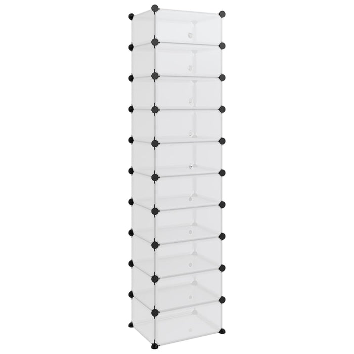 Suport de pantofi, transparent, 44x32x174 cm, PP - WALTI WALTI