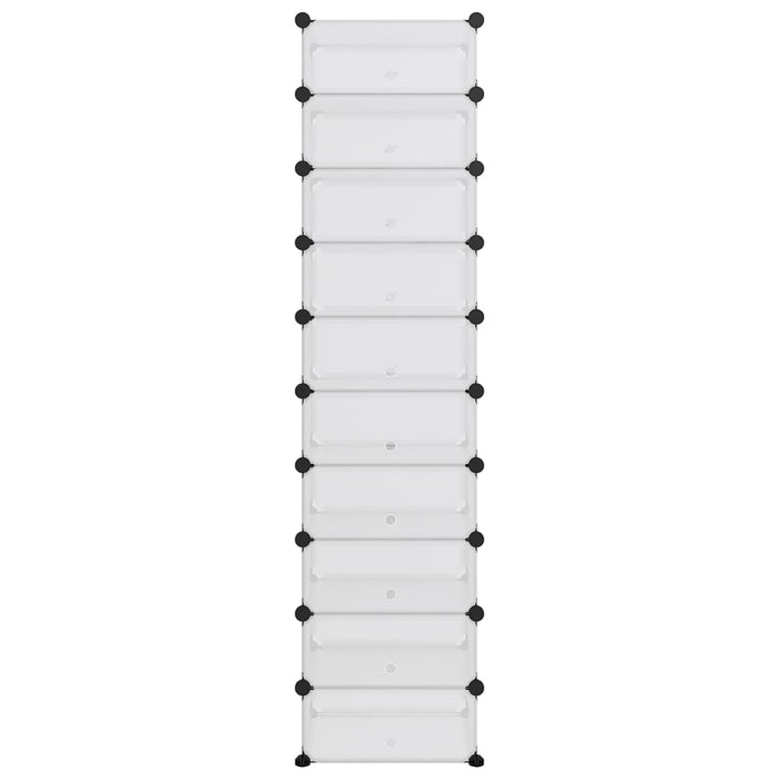 Suport de pantofi, transparent, 44x32x174 cm, PP - WALTI WALTI