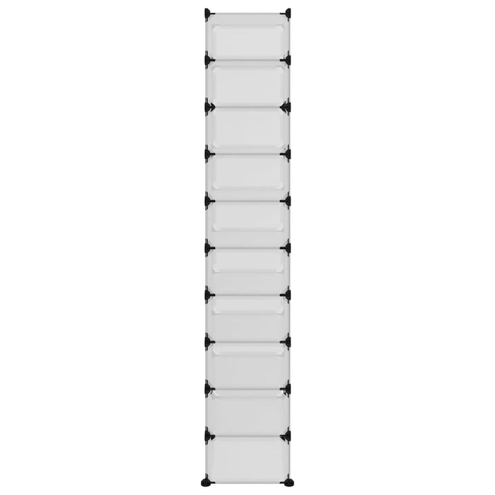 Suport de pantofi, transparent, 44x32x174 cm, PP - WALTI WALTI