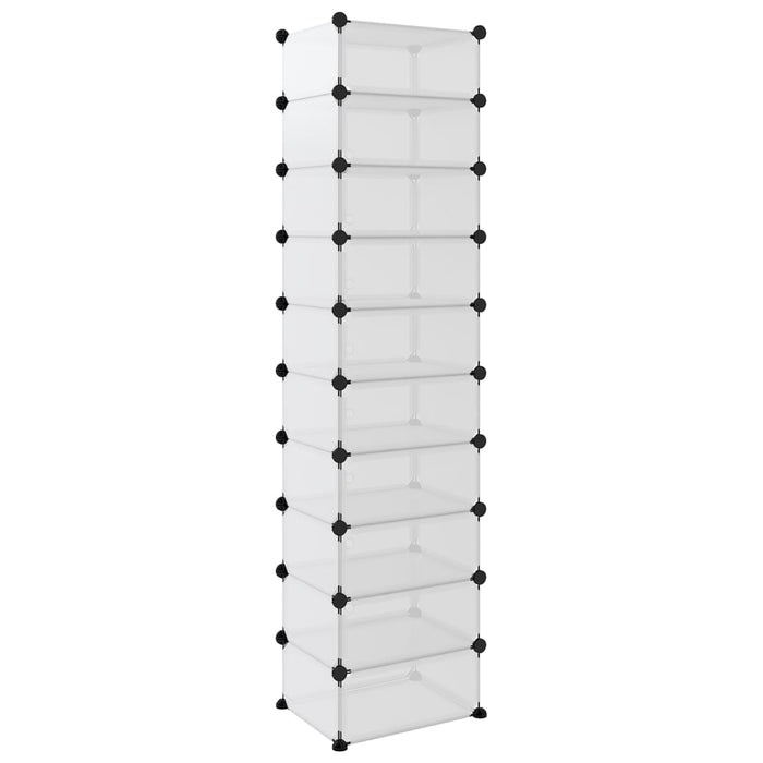 Suport de pantofi, transparent, 44x32x174 cm, PP - WALTI WALTI