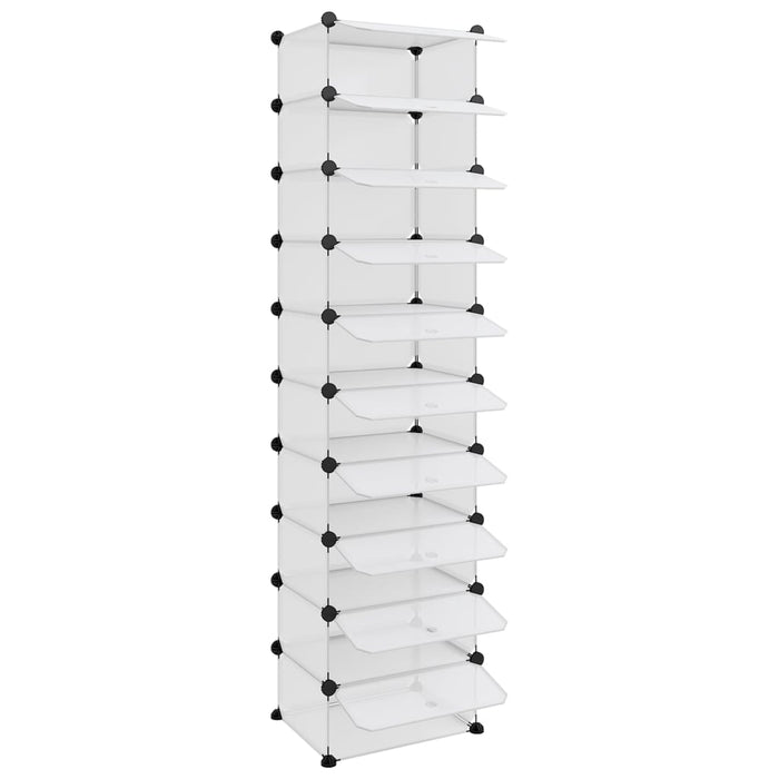 Suport de pantofi, transparent, 44x32x174 cm, PP - WALTI WALTI