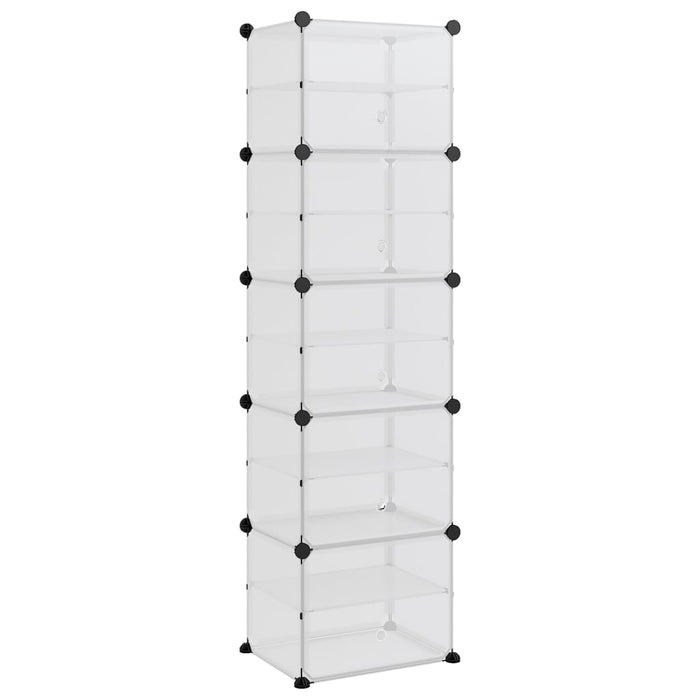 Suport de pantofi, transparent, 44x31,5x153,5 cm, PP - WALTI WALTI